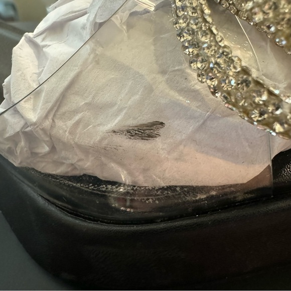 NIB Alicepub Rhinestone Strappy Chunky Heel w/Bow - Picture 16 of 16